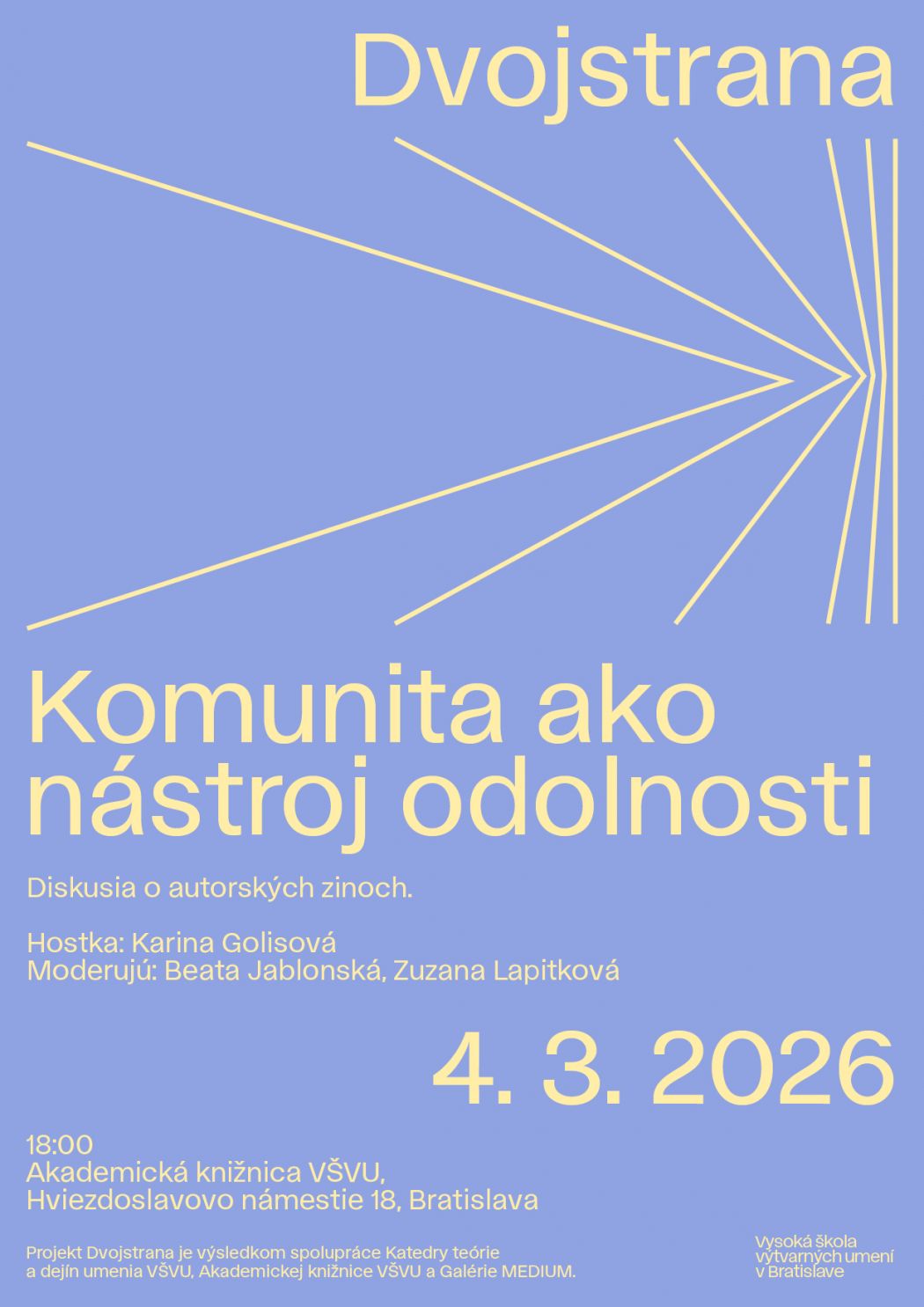 Poster for event The Dvojstrana project: Community as a Tool for Resilience