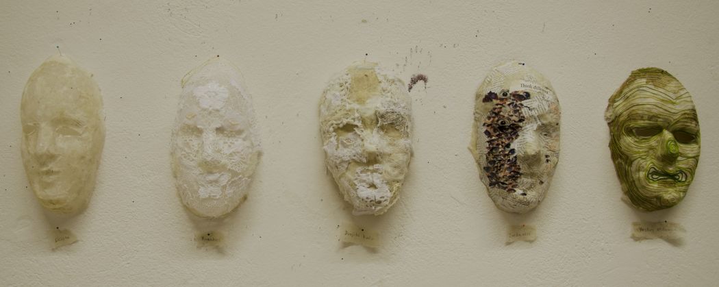 papier-mâché, paper, textile